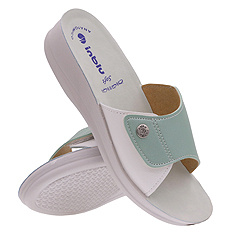 Klapki damskie medyczne bez palcy na rzep