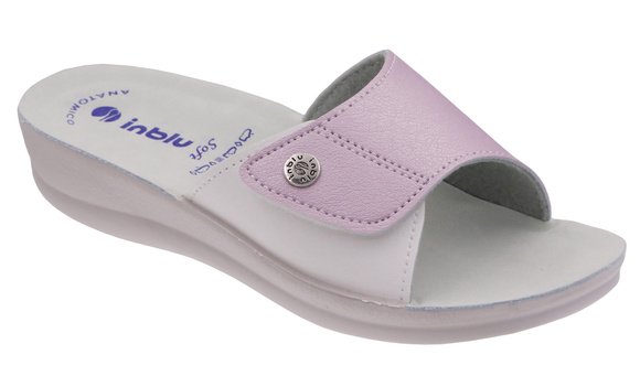 Klapki damskie medyczne bez palcy na rzep