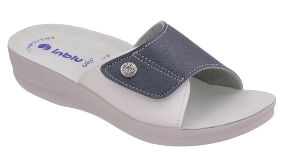 Klapki damskie medyczne bez palcy na rzep