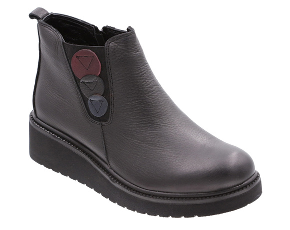 Botki zimowe niskie damskie na suwak