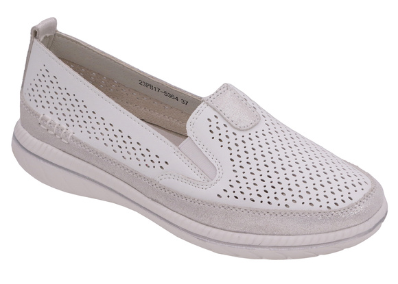 Obuwie damskie mokasyny ażurowe na gumce