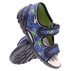 Kapcie dziecięce tekstylne sandałki na rzepy