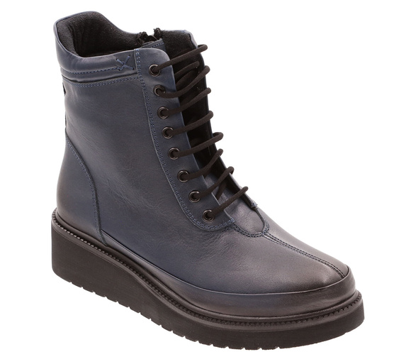 Trzewiki zimowe damskie sznurowane na suwak