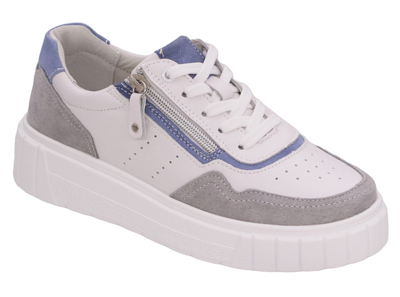 Obuwie damskie sneakersy na platformie z suwakiem