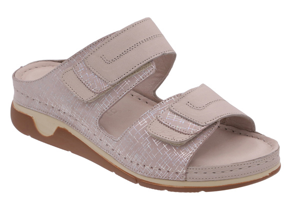 Klapki damskie profilaktyczne na rzepy wrażliwe stopy