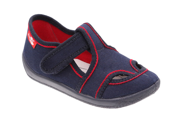 Kapcie dziecięce obuwie tekstylne na rzep