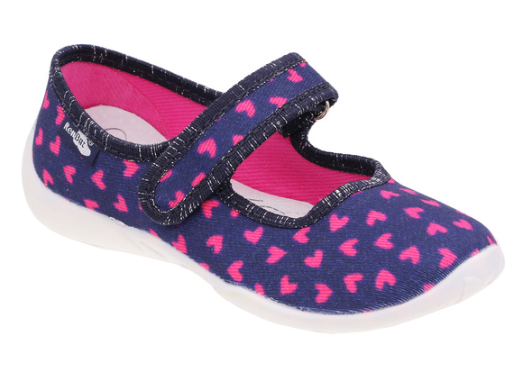 Kapcie dziecięce obuwie tekstylne na rzep