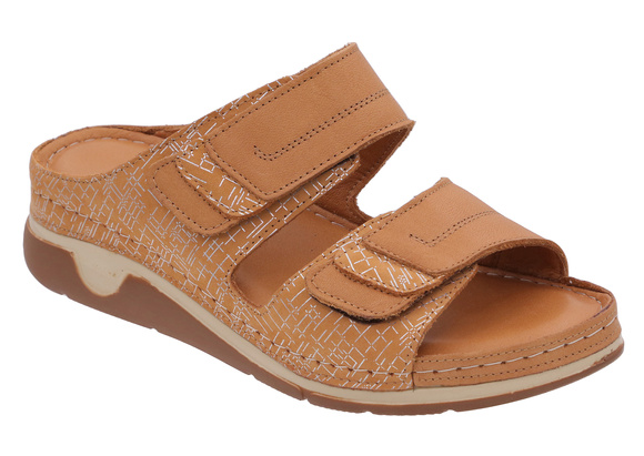 Klapki damskie profilaktyczne na rzepy wrażliwe stopy