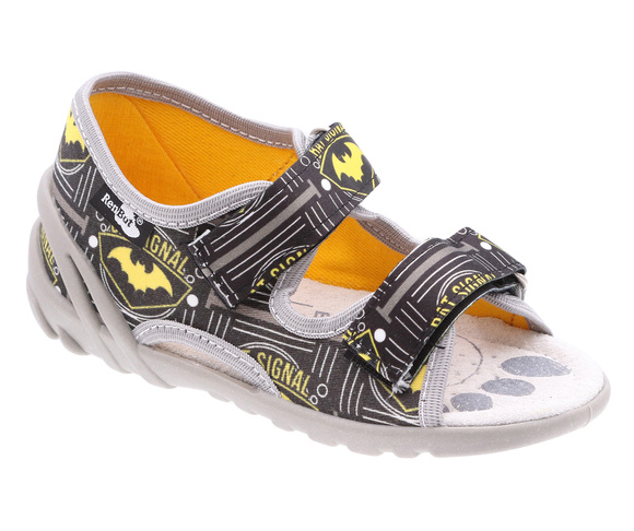 Kapcie dziecięce tekstylne sandałki na rzepy