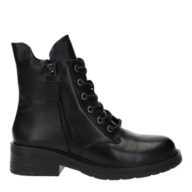 Botki zimowe damskie sznurowane z zamkiem