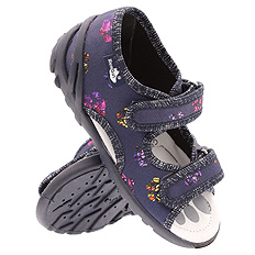 Kapcie dziecięce tekstylne sandałki na rzepy