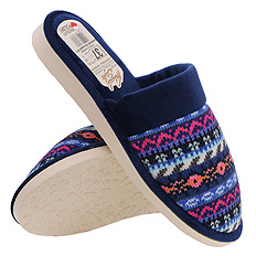 Kapcie damskie obuwie domowe wzór norweski