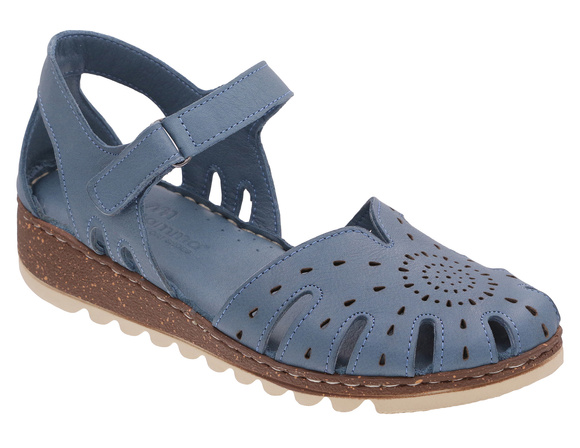 Sandały damskie profilaktyczne pełne na rzep