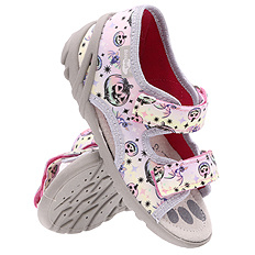 Kapcie dziecięce tekstylne sandałki na rzepy