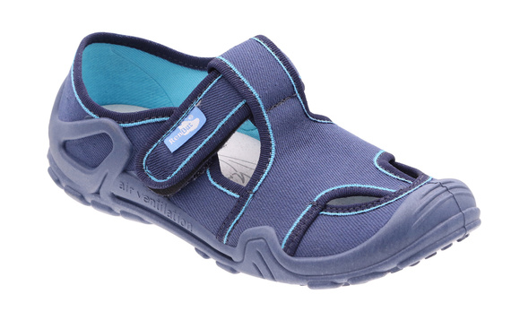 Kapcie dziecięce obuwie tekstylne na rzep