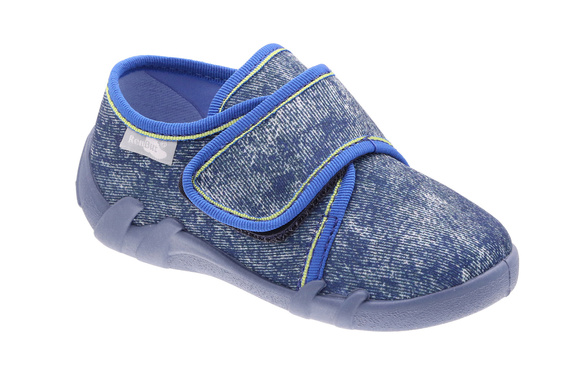 Kapcie dziecięce obuwie tekstylne na rzep
