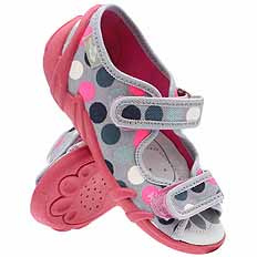 Kapcie dziecięce tekstylne sandałki na rzepy