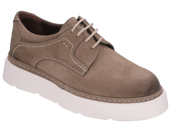 Obuwie męskie półbuty sznurowane na platformie